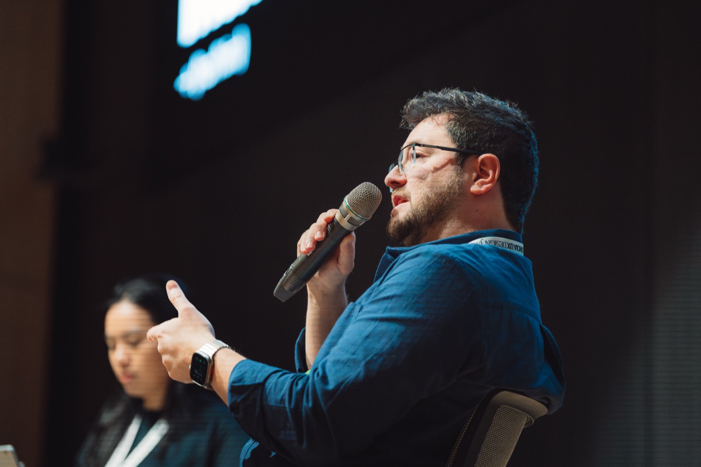 Panel discussion at a Designed Forward event